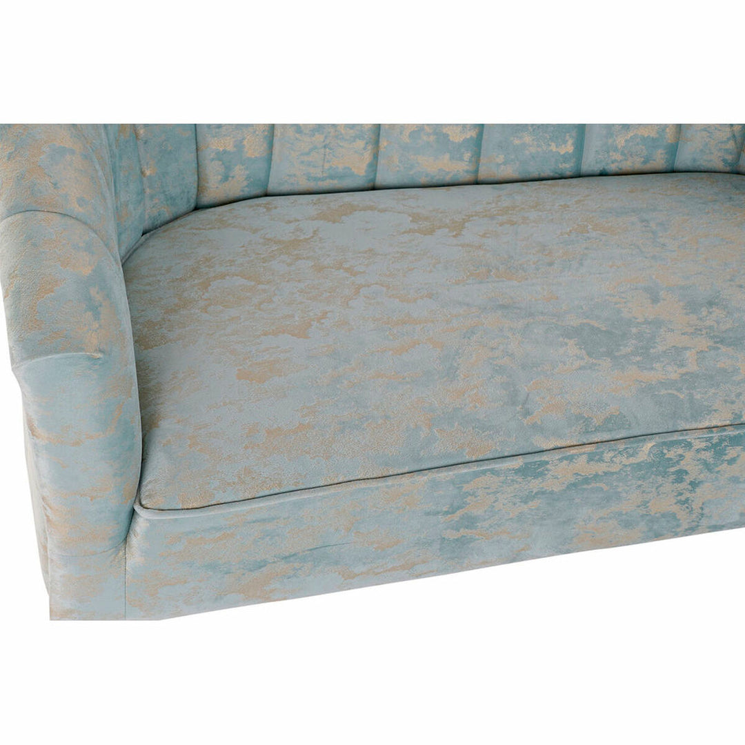 Sofa DKD Home Decor Green Polyester Birch Golden Glam (124 x 73 x 80