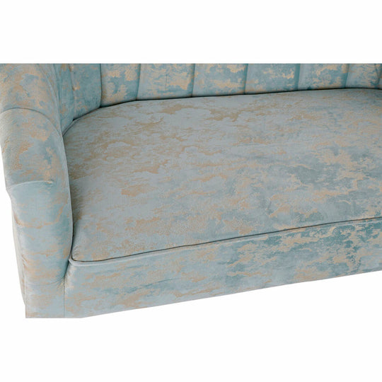 Sofa DKD Home Decor Green Polyester Birch Golden Glam (124 x 73 x 80
