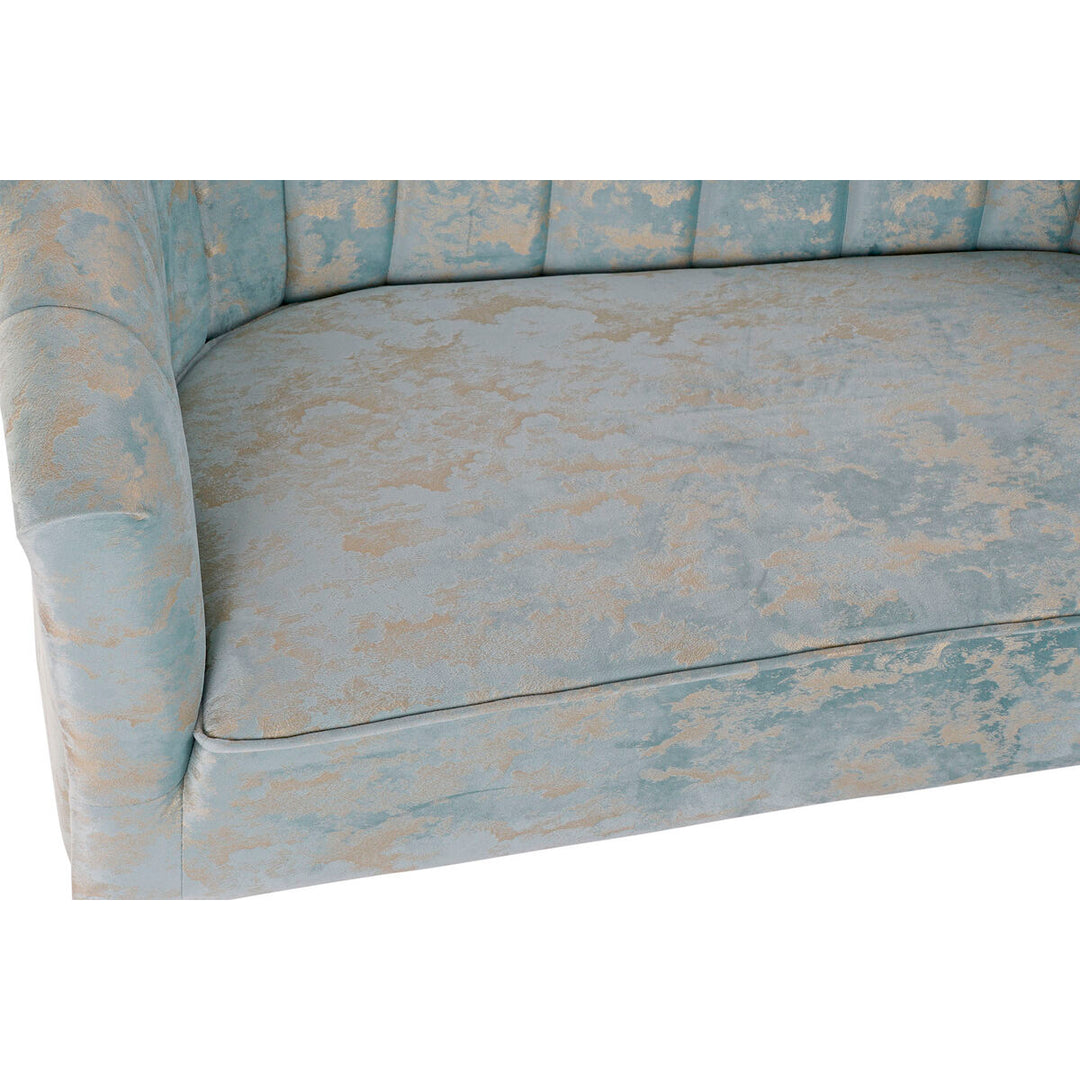 Sofa DKD Home Decor Green Polyester Birch Golden Glam (124 x 73 x 80