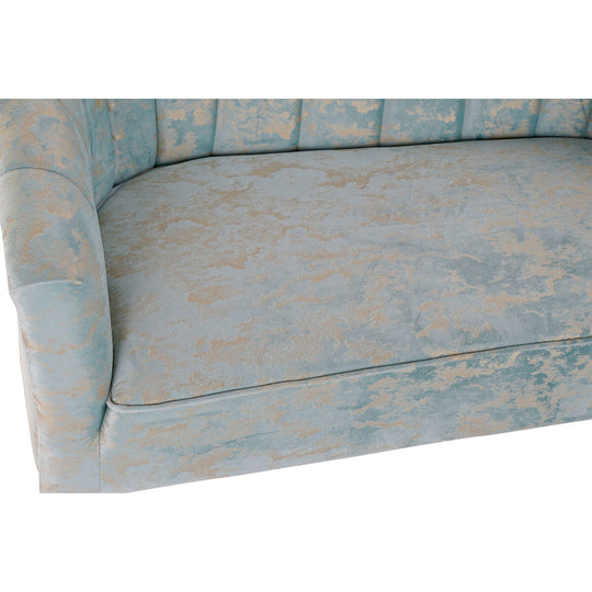 Sofa DKD Home Decor Green Polyester Birch Golden Glam (124 x 73 x 80