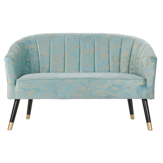 Sofa DKD Home Decor Green Polyester Birch Golden Glam (124 x 73 x 80