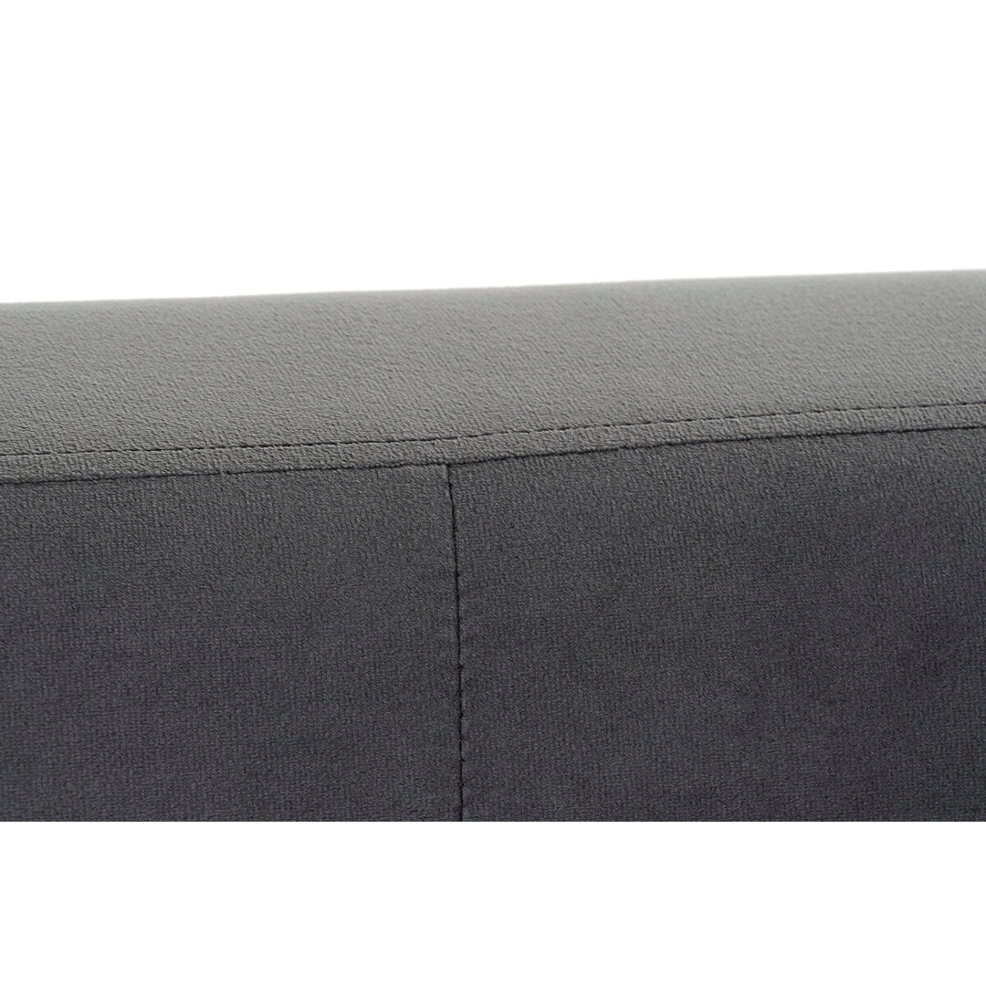 Sofa DKD Home Decor Grey Polyester Metal Golden Glam (128 x 70 x 76