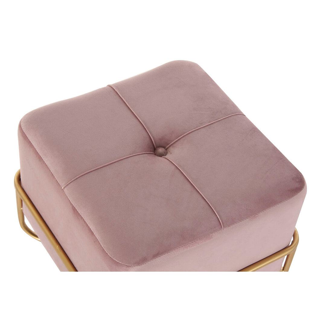 Bench DKD Home Decor   Foam Pink Golden Metal Polyester Velvet MDF