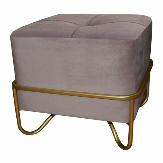 Bench DKD Home Decor   Foam Pink Golden Metal Polyester Velvet MDF