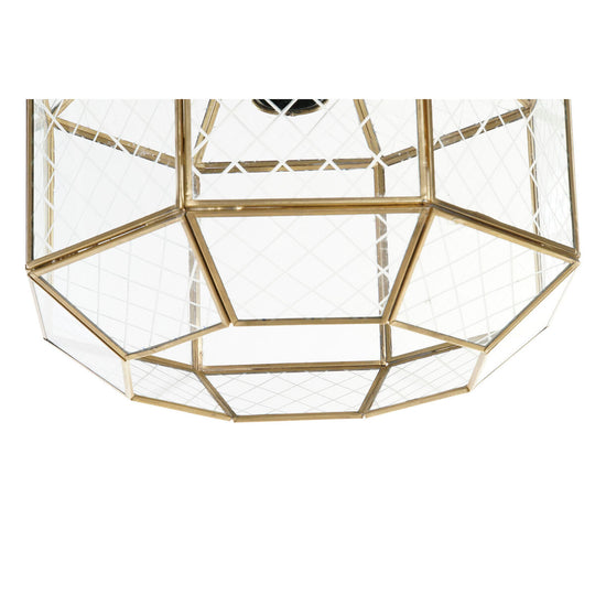 Ceiling Light DKD Home Decor 30 x 30 x 22 cm Crystal Golden Brass 50 W