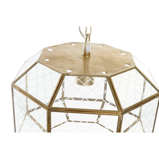 Ceiling Light DKD Home Decor 30 x 30 x 22 cm Crystal Golden Brass 50 W