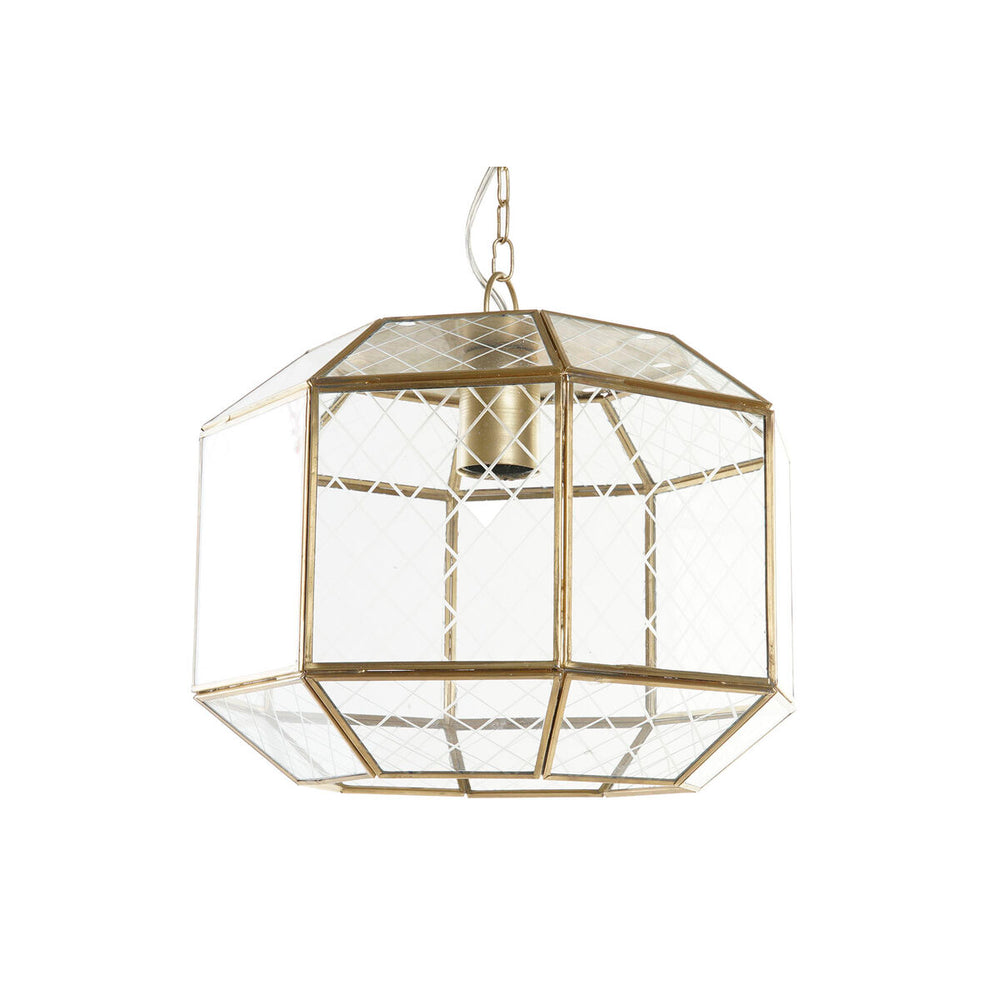 Ceiling Light DKD Home Decor 30 x 30 x 22 cm Crystal Golden Brass 50 W