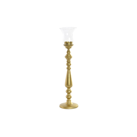 Candle Holder DKD Home Decor Golden Metal Crystal 10 x 10 x 41 cm
