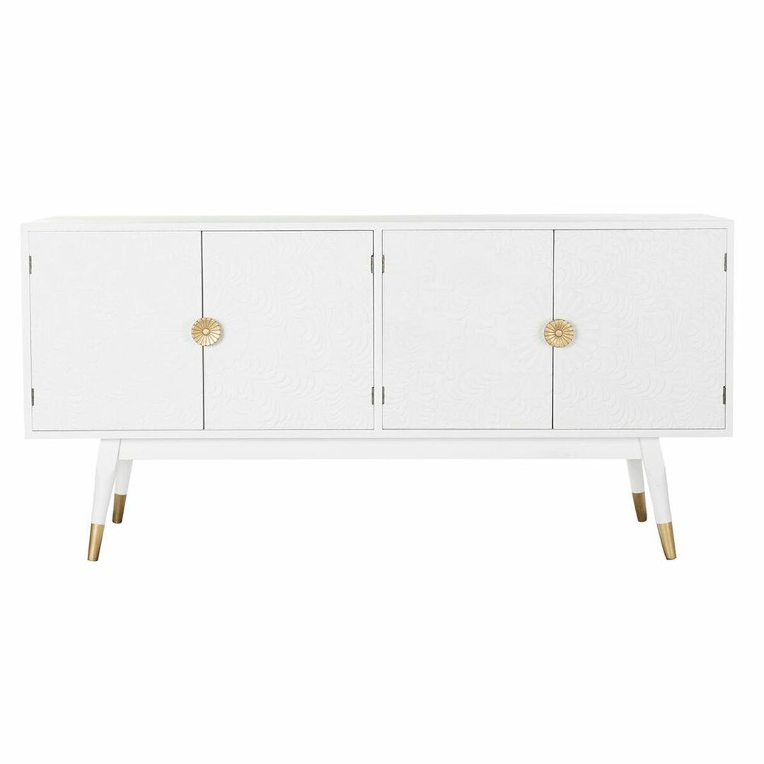 Sideboard DKD Home Decor   White Golden Fir MDF Wood 160 x 42 x 80 cm