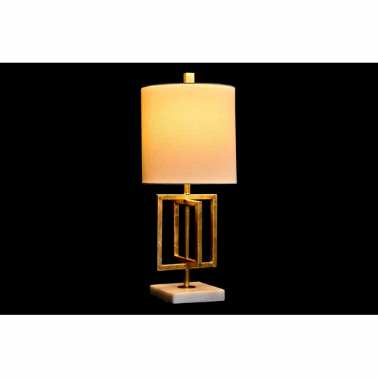 Desk lamp DKD Home Decor Golden Metal White 220 V 50 W 25 x 25 x 60 cm
