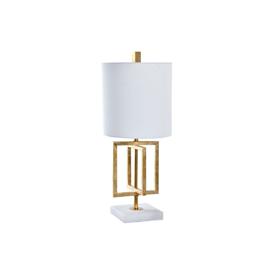 Desk lamp DKD Home Decor Golden Metal White 220 V 50 W 25 x 25 x 60 cm