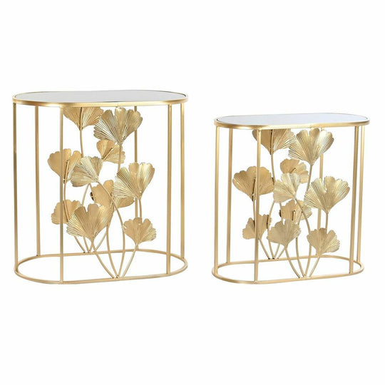 Set of 2 small tables DKD Home Decor Gold Golden 61 x 35 x 60 cm