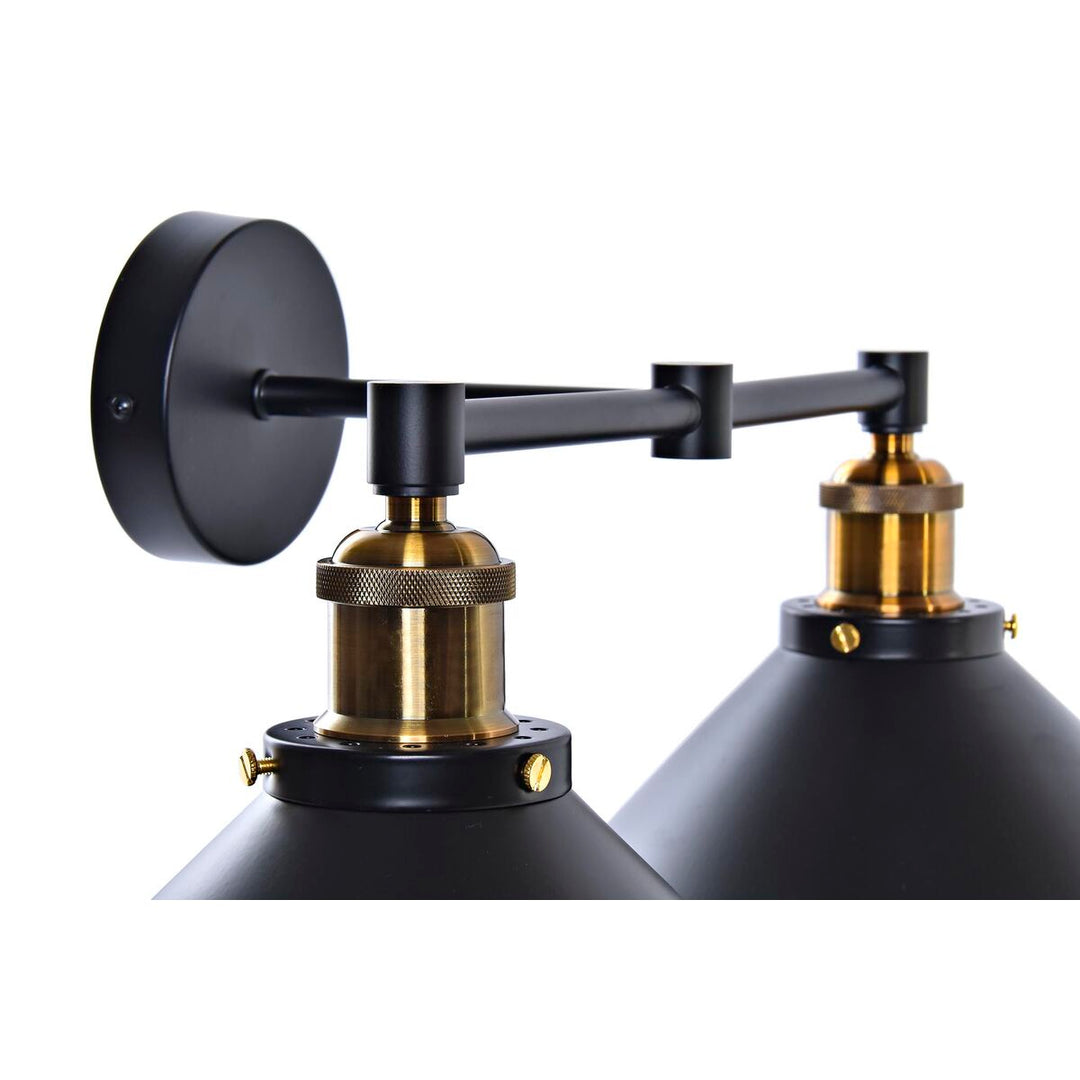 Wall Lamp DKD Home Decor Black Golden Metal 220 V 50 W (52 x 24 x 20