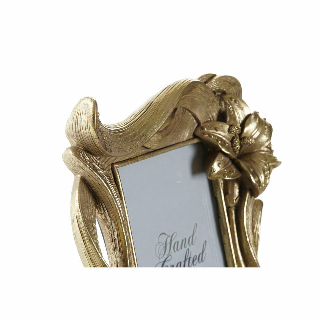 Photo frame DKD Home Decor Resin Golden Flower 18,5 x 3,5 x 23 cm