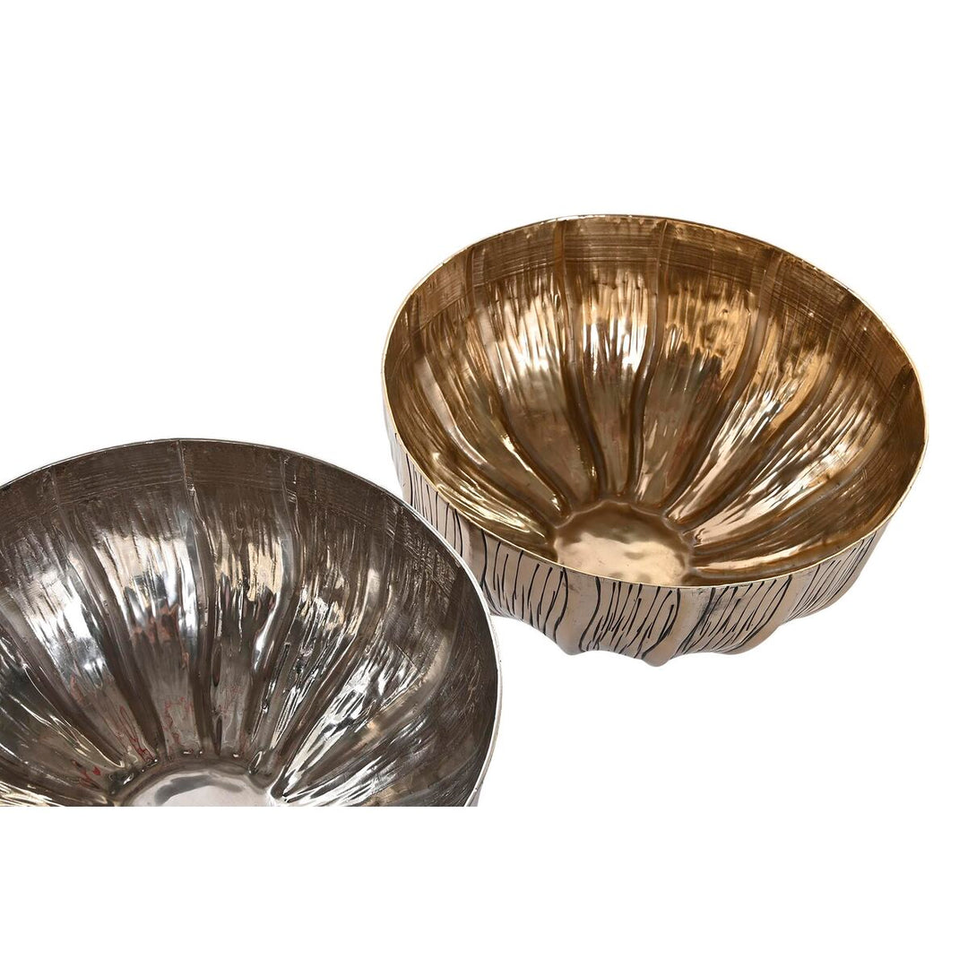 Centerpiece DKD Home Decor 27 x 27 x 13 cm Silver Golden Modern (2