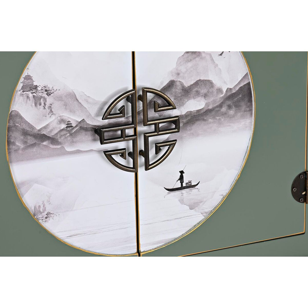 TV furniture DKD Home Decor White Black Green Golden Metal Fir MDF
