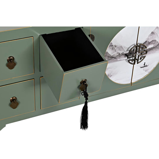 TV furniture DKD Home Decor White Black Green Golden Metal Fir MDF