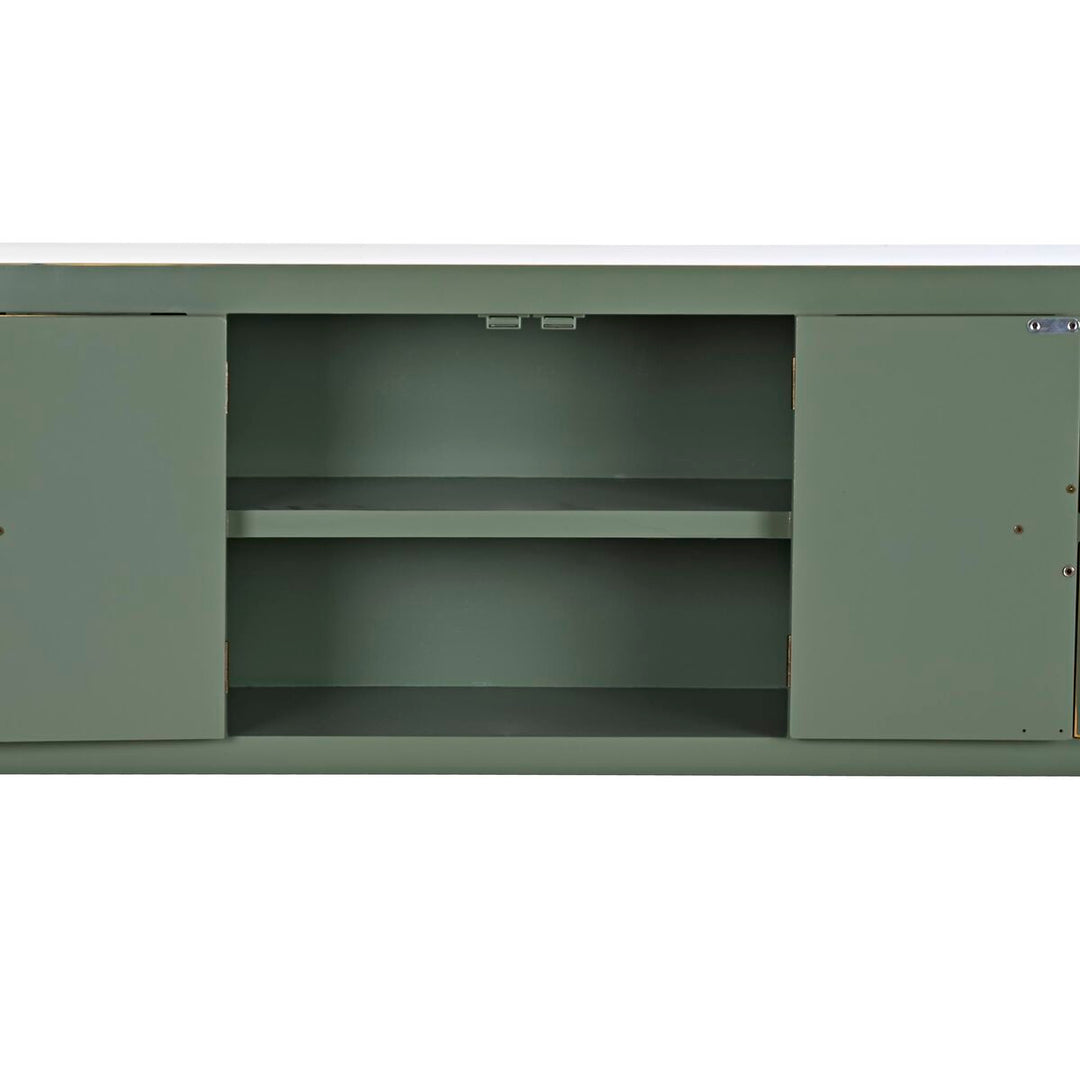 TV furniture DKD Home Decor White Black Green Golden Metal Fir MDF