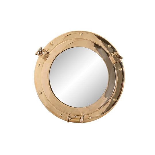 Wall mirror DKD Home Decor Golden Brass Window (29 x 5 x 29 cm)