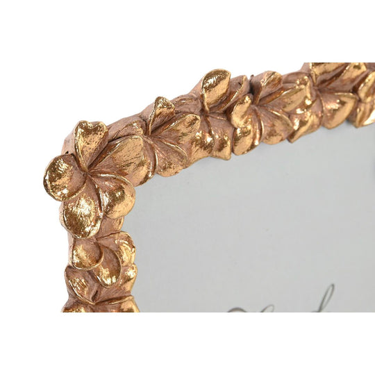 Photo frame DKD Home Decor 18 x 2,6 x 22,7 cm Golden Resin Flowers