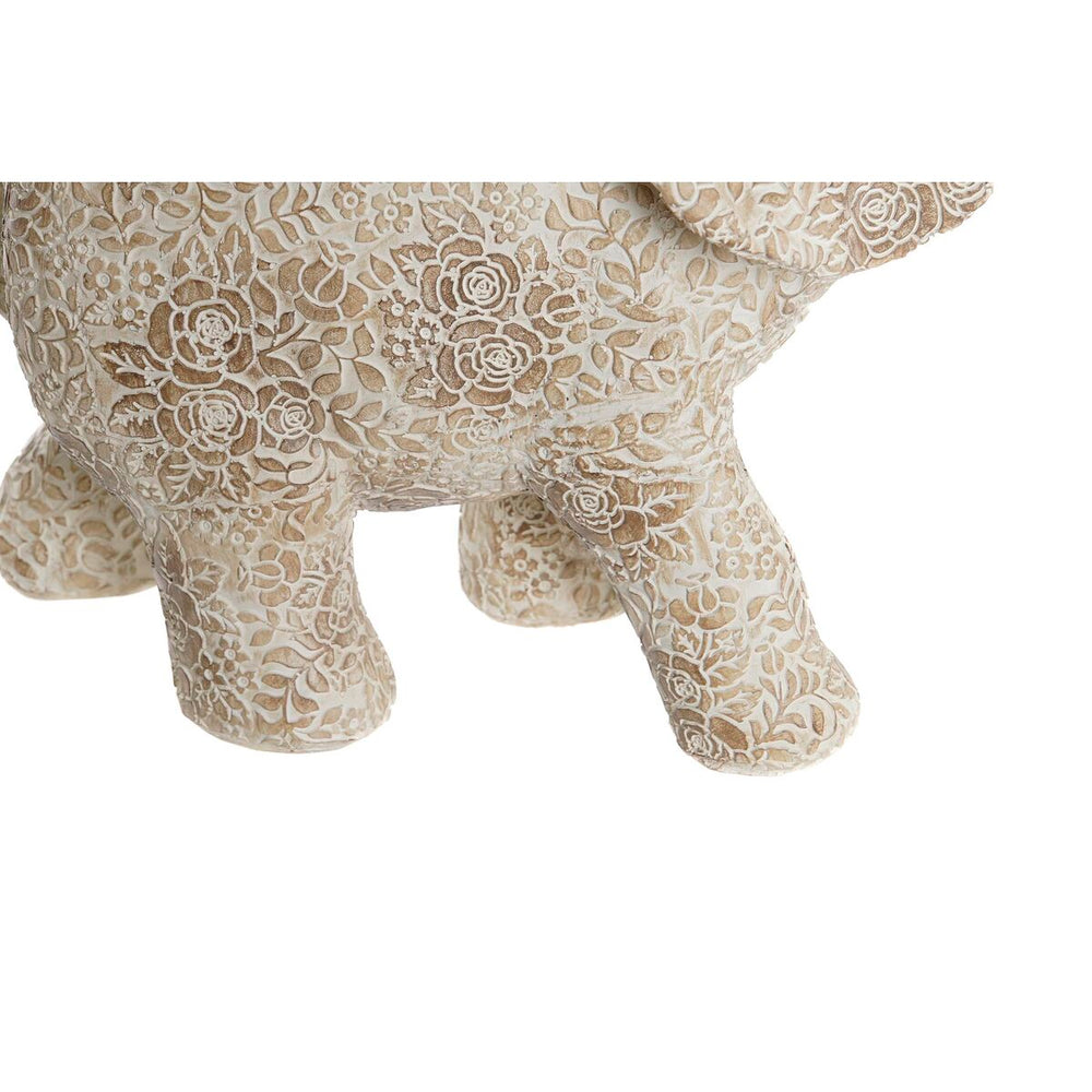 Decorative Figure DKD Home Decor Beige Golden Elephant Colonial 25 x