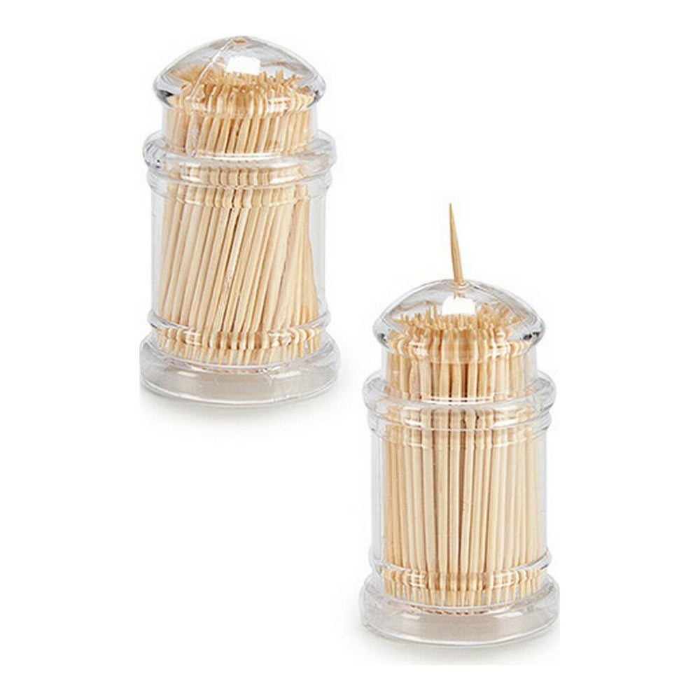 Toothpick holder Transparent Methacrylate Natural Wood