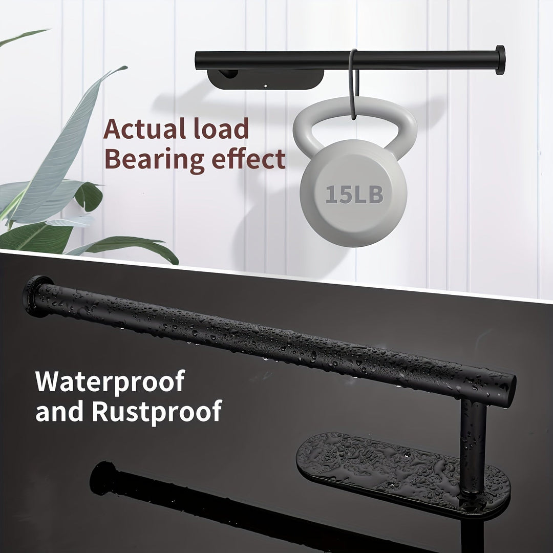 One Self-Adhesive Paper Towel Holder - Durable Stainless Steel Roll