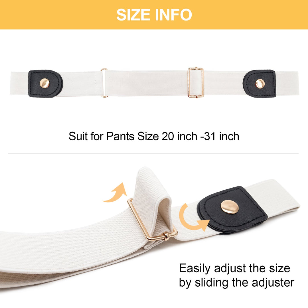 Invisible Buckle-Free Stretch Belt for Women and Men Perfect Waist