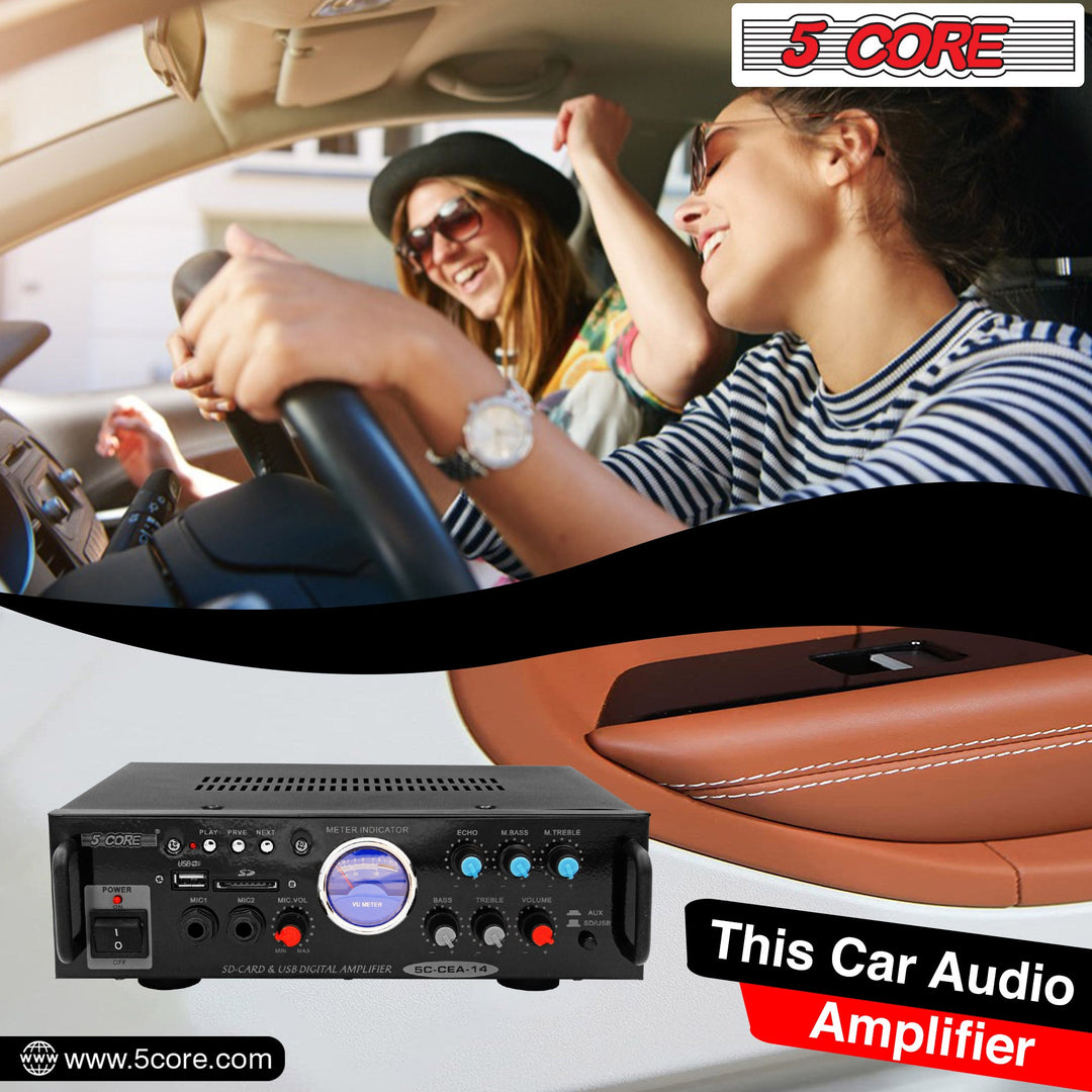 XCore Dual Channel Amplifier Car Audio System 300W Audio Reciver Car