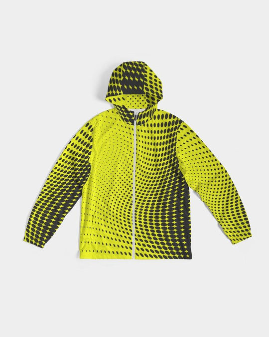 Mens Lightweight Windbreaker Jacket with Hood and Zipper Closure -