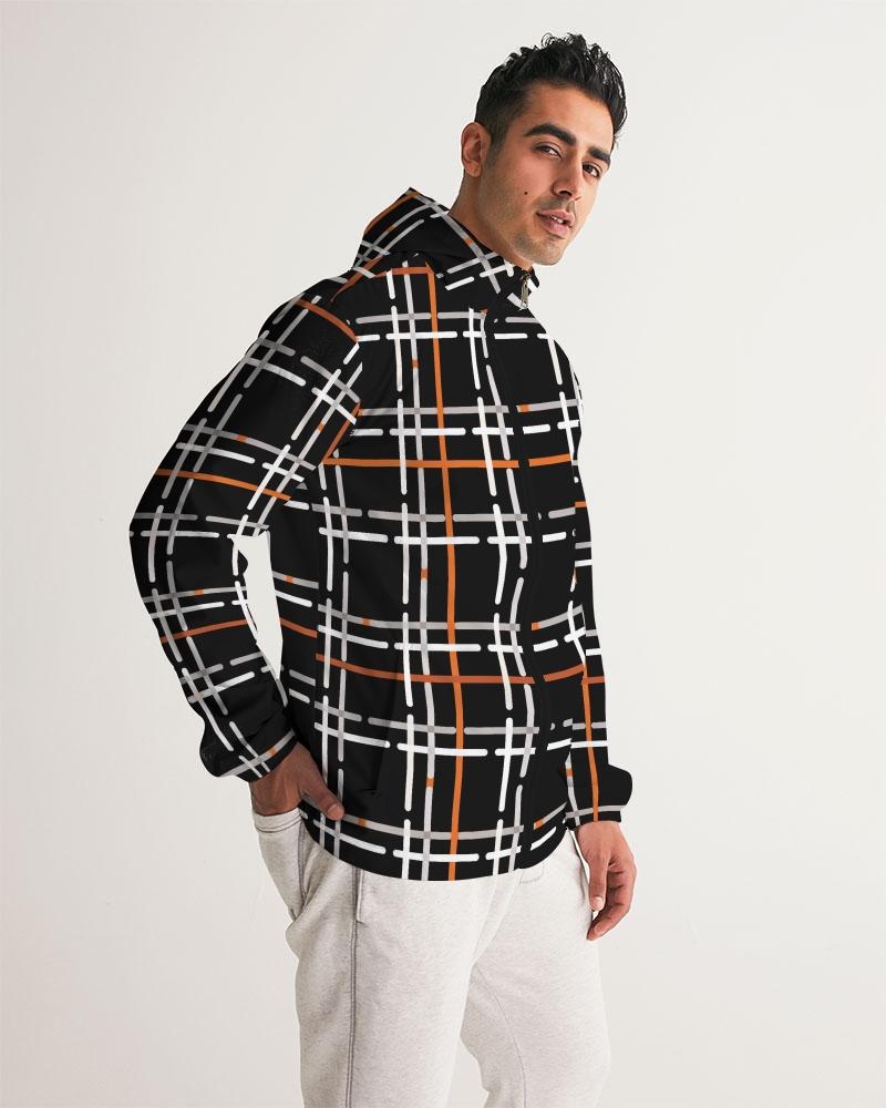Mens Lightweight Windbreaker Jacket with Hood and Zipper Closure -