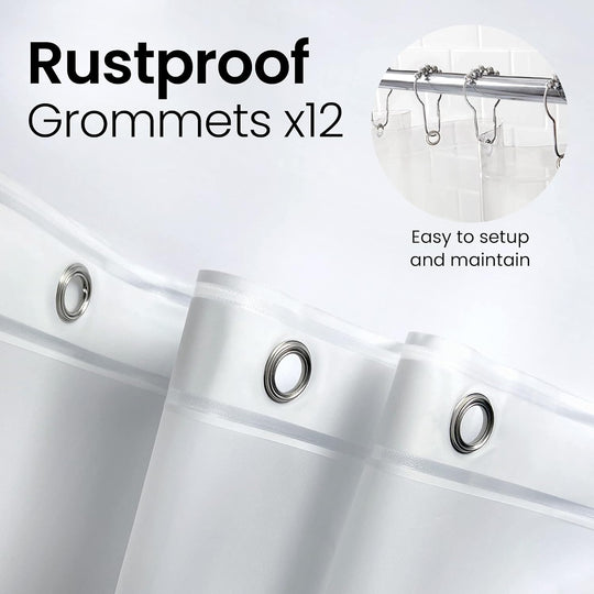 Waterproof Plastic Shower Curtain - Bathroom Shower Curtain Premium