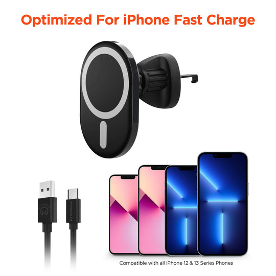 HyperGear MagVent Wireless Car Charging Mount for iPhone 13 (15454-HYP