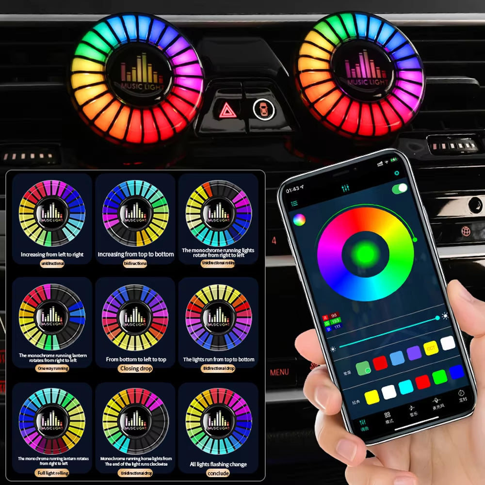 Car Smart APP Control RGB Music Rhythm 