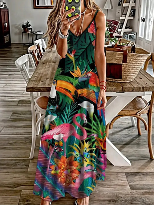 Summer New Animal Fresh Print Sexy And Fashionable V-neck Suspender