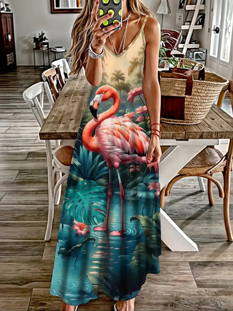 Summer New Animal Fresh Print Sexy And Fashionable V-neck Suspender