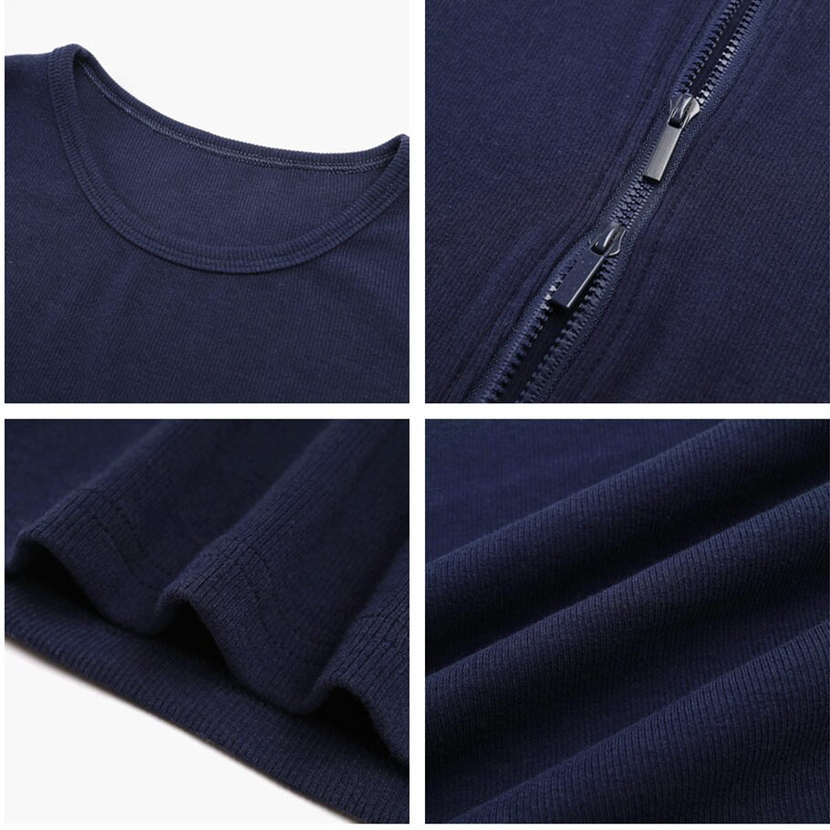 AS woman clothes zipper cardigan and Ankle Maxi Length long dress