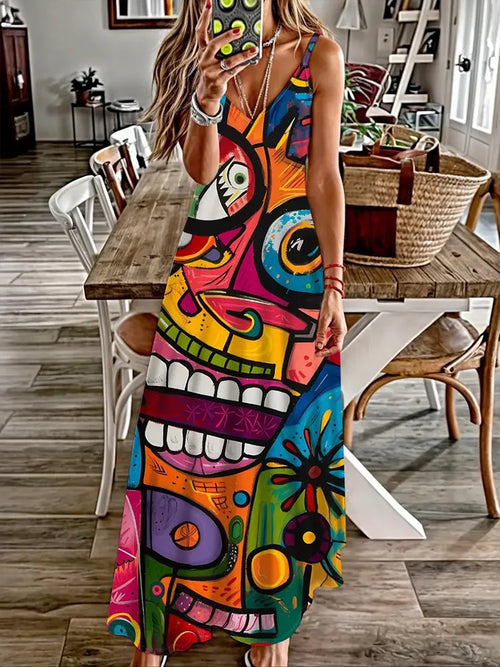 Summer New Animal Fresh Print Sexy And Fashionable V-neck Suspender