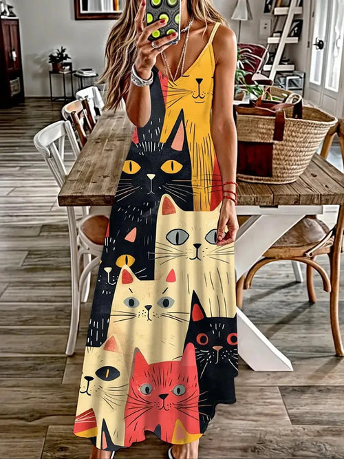 Summer New Animal Fresh Print Sexy And Fashionable V-neck Suspender