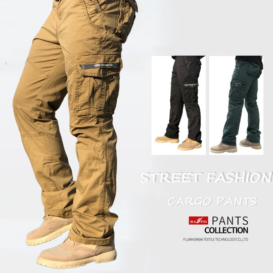 Bapai Men's Fashion Work Pants Outdoor Wear-resistant Mountaineering