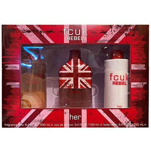 Rebel For Her Gift Set 100ml EDT + 250ml Body Lotion + 250ml Fragrance