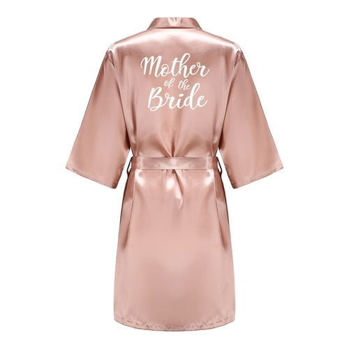 Batas de novia para dama de honor para mujer, ropa de dormir de seda