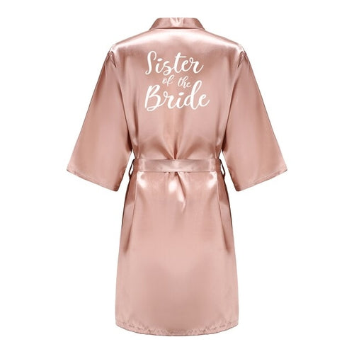 Batas de novia para dama de honor para mujer, ropa de dormir de seda
