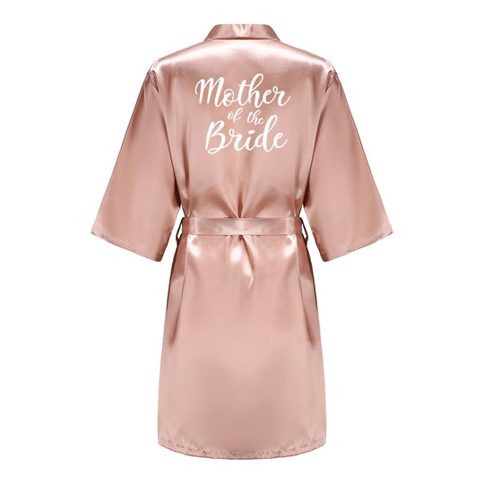 Batas de novia para dama de honor para mujer, ropa de dormir de seda