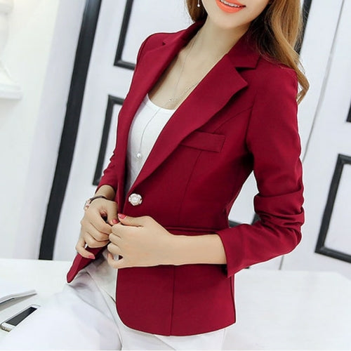 Black Women Blazer 2020 Formal Blazers Lady Office Work Suit Pockets