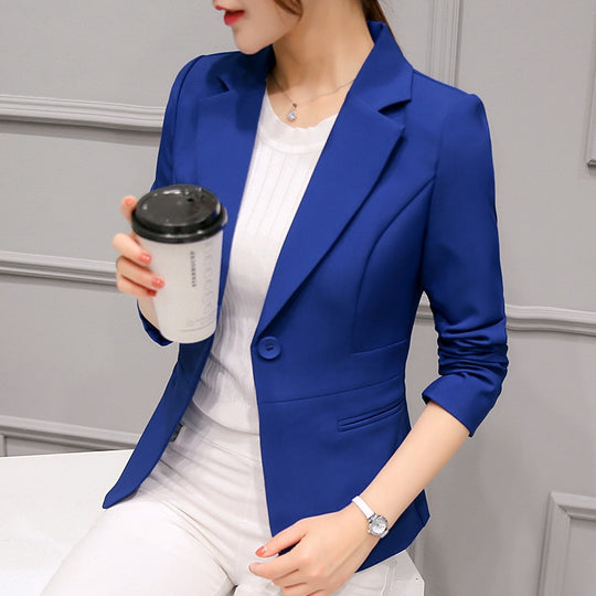 Black Women Blazer 2020 Formal Blazers Lady Office Work Suit Pockets
