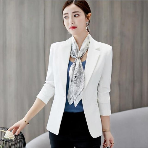 Black Women Blazer 2023 Formal Slim Blazers Lady Office Work Suit
