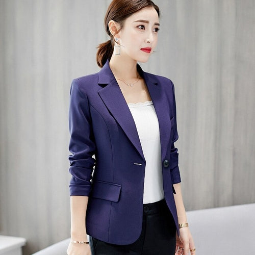 Black Women Blazer 2023 Formal Slim Blazers Lady Office Work Suit