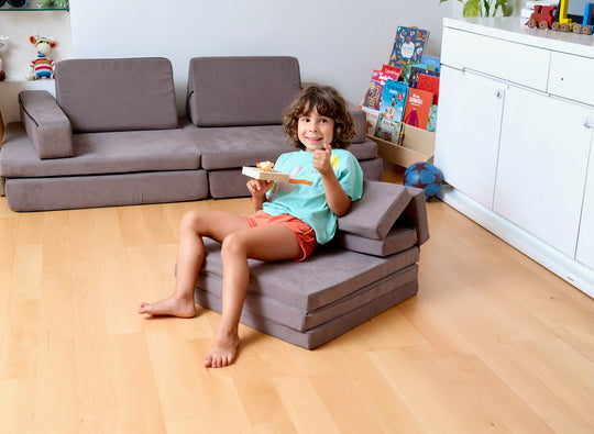 Transformable Kids Play Mat and Couch - Multipurpose Baby Play Mat and