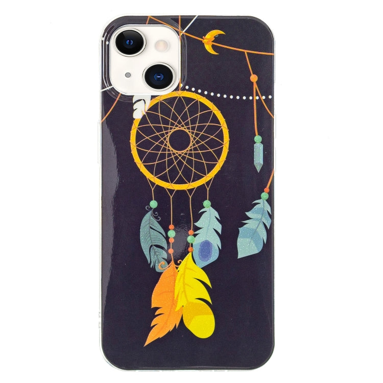 For iPhone 13 mini Luminous TPU Soft Protective Case (Black Wind